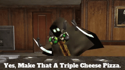 Monster With Yes Make That A Triple Cheese Pizza GIF