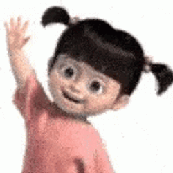 Monsters, Inc. Boo Cute Wave GIF