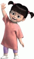 Monsters Inc Cute Little Boo Waving GIF