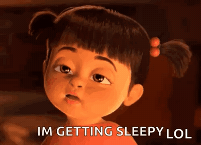 Monsters Inc Girl Getting Sleepy