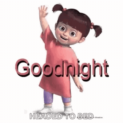 Monsters Inc Girl Waving Goodnight GIF