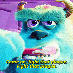 Monsters Inc James Brushing His Teeth GIF