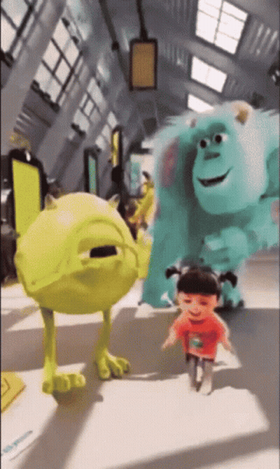 Monsters Inc Mike Wazowski Sulley Boo Dancing GIF