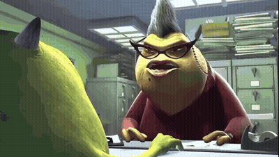 Monsters Inc Monster Talking To Woman GIF