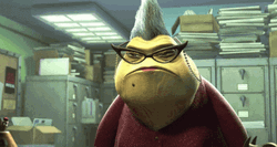 Monsters Inc Roz Is Silently Observing GIF