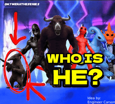 Monsters Standing Together Who's He GIF