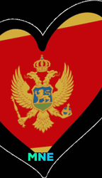 Montenegro Heart Flag