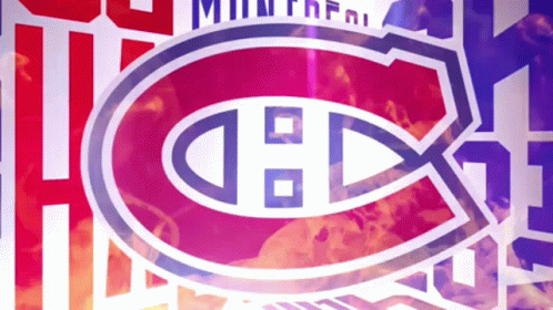 Montreal Canadiens Logo Surrounded By Flames GIF