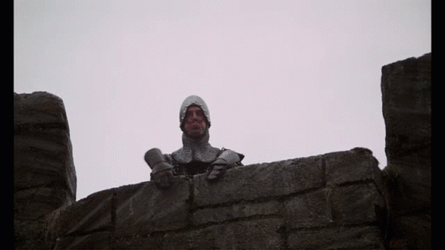 Monty Python French Guard Taunting GIF