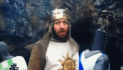 Monty Python King Arthur Run Away GIF