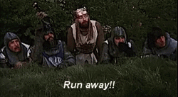 Monty Python Run Away Now GIF