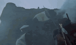 Monty Python Troops Amid Smoke GIF