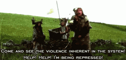 Monty Python Violence Inherent Run Away GIF