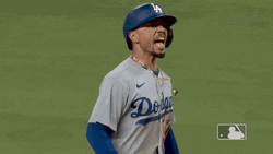 Mookie Betts Screaming Kicking Celebration GIF