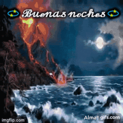 Moon At The Beach Feliz Noche GIF