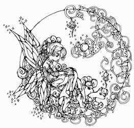 Moon Child Ready For Coloring GIF