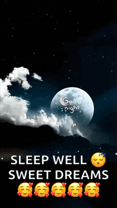 Moon Saying Sleep Well Sweet Dreams GIF
