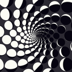 Moon Spiral Optical Illusions Art GIF