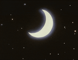 Moon Star Shooting Star GIF