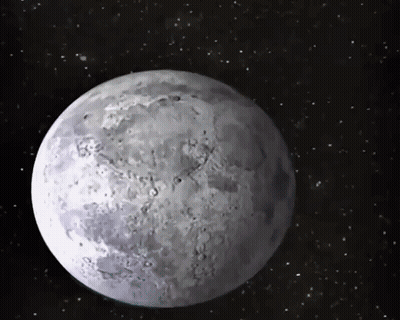 Moon Surrounded By Stars In Dark Space GIF