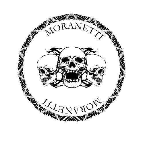 Moranetti Logo With Three Skulls Sticker