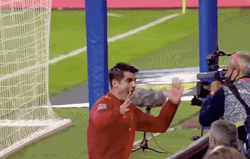 Morata Playing Excited Meme GIF
