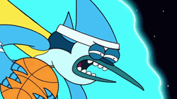 Mordecai Exploding Regular Show GIF