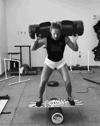 Morgan Schild Balance On Foam Roller GIF