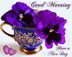 Morning Blessing Coffee & Flowers GIF