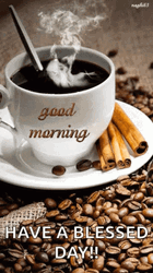 Morning Coffee Cinnamon Have A Blessed Day GIF