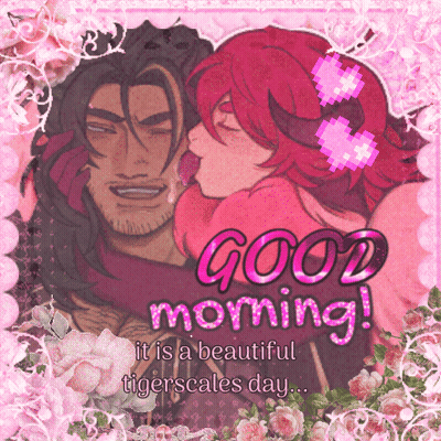 Morning Greeting Card With Kissing Couple GIF