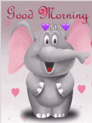 Morning Hugs From Baby Elephant GIF