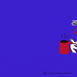 Morning Im Tired Chicken Holding Mug GIF