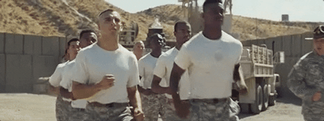 Morning Military Run GIF