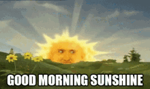 Morning Sunshine Meme Face Sun Rising GIF