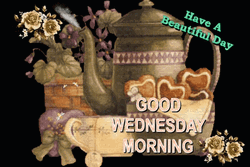 Morning Wednesday Vintage Kettle Cup Of Tea GIF