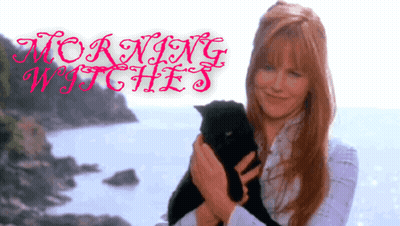 Morning Witches Woman Holding Black Cat GIF