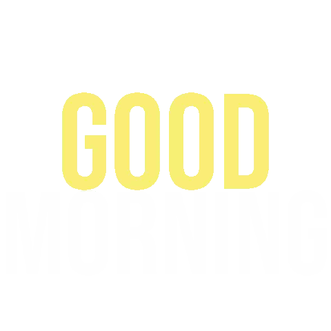 Morning Yellow Letters Sticker