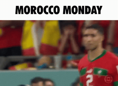 Morocco Monday Is Written Above A Soccer Player GIF