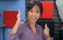 Morph Purple Blouse Lady Karate Chop GIF