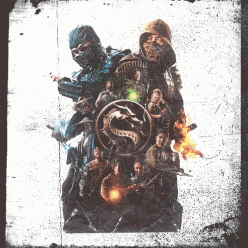 Mortal Kombat Movie Poster Characters GIF