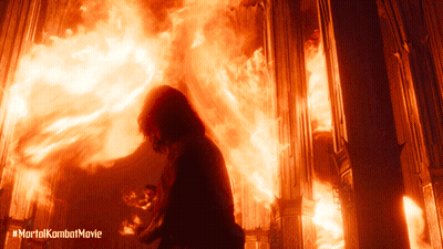 Mortal Kombat Movie Poster Fire Scene GIF