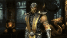Mortal Kombat Scorpion Holding Skull