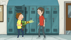 Morty Smith Shoots Raygun GIF
