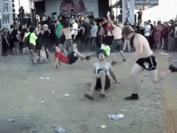 Mosh Pit Crazy Mob Dancing On Ground GIF