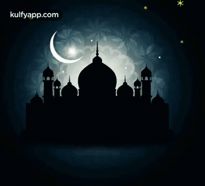 Mosque Wishing Blessed Eid Mubarak GIF