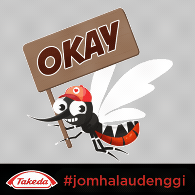Mosquito Holding Sign Saying Okay GIF