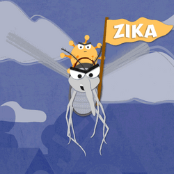 Mosquito Zika Flag  GIF