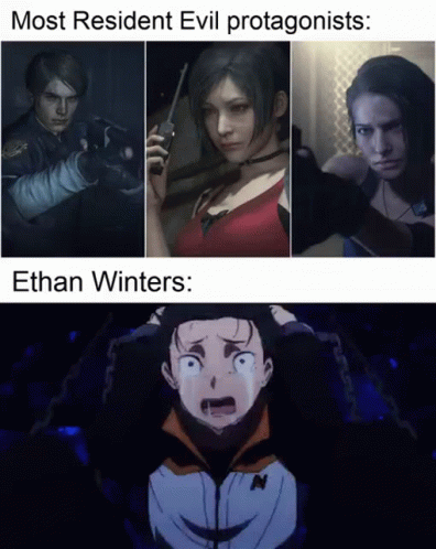 Most Resident Evil Protagonists Ethan Winters And Re Zero Starting Life In Another World GIF