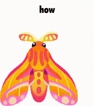 Moth Holding Knife Saying How GIF